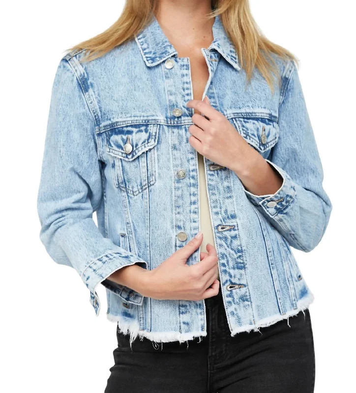 Oversized Denim Jacket In Medium Wash