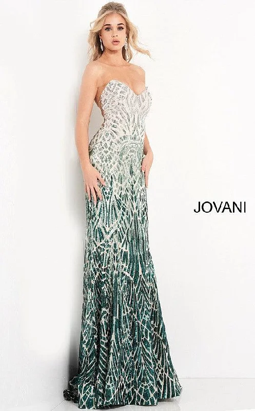 Jovani 06459 Strapless Long Sexy Prom Dress