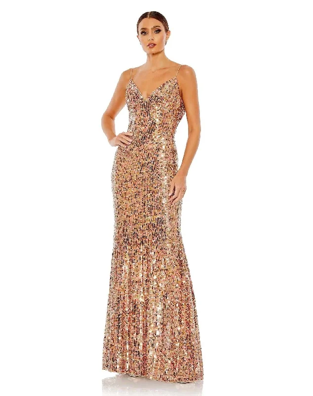 Mac Duggal 10929 Spaghetti Strap Long Dazzling Prom Dress