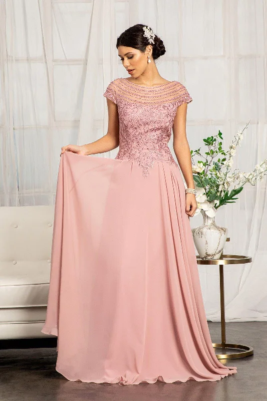 Long Formal Chiffon Mother of the Bride Dress Sale