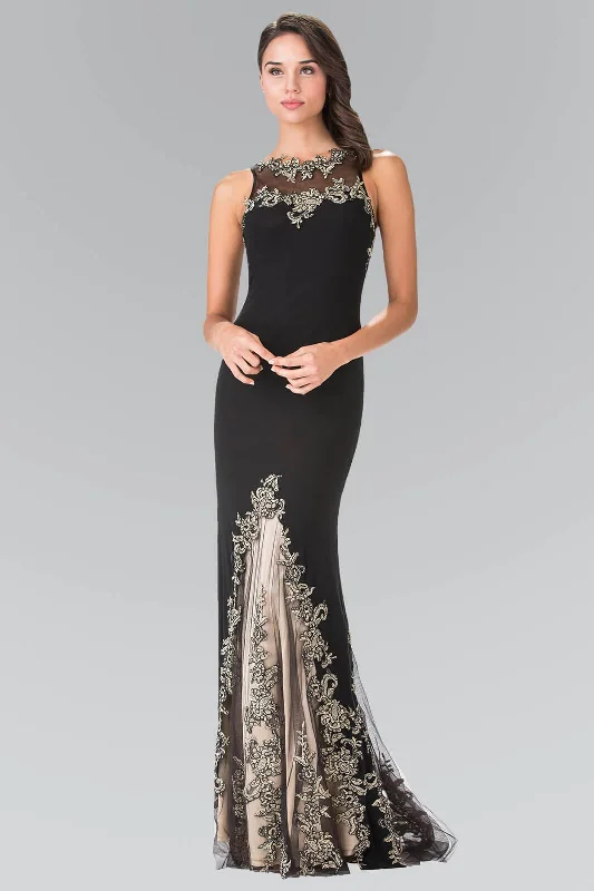 Black M Long Formal Fitted Prom Dress Evening Gown Sale