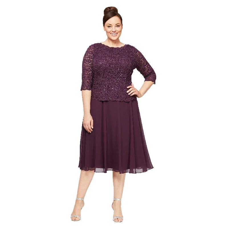 Alex Evenings AE4121796 Short Plus Size Chiffon Dress Sale