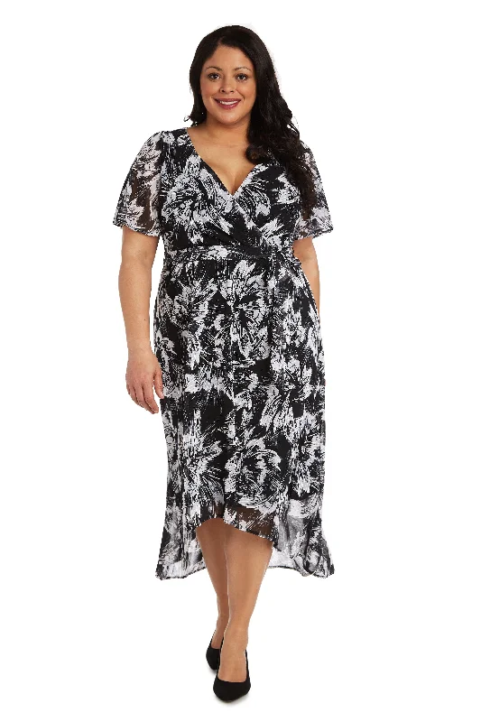 R&M Richards 7800W Plus Size High Low Dress