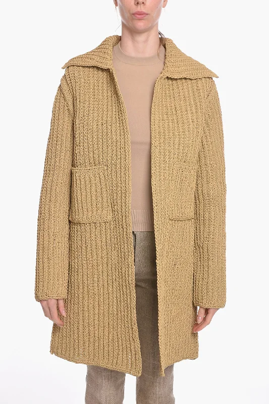 Bottega Veneta SALON 01 Hand-knitted Leather Coat