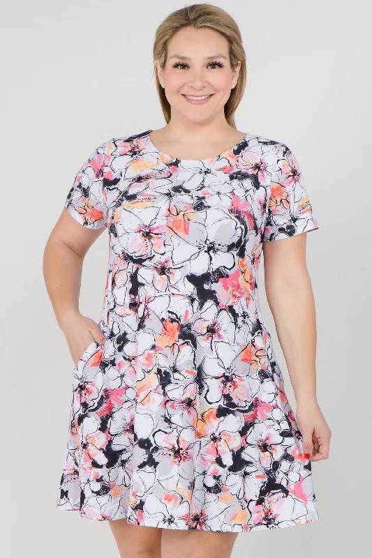 Plus Size Blooming Floral Blossom Dress