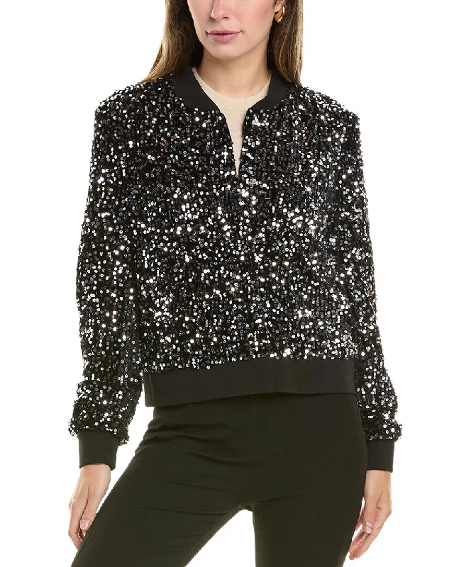 Nanette Nanette Lepore Velvet Sequin Bomber Jacket