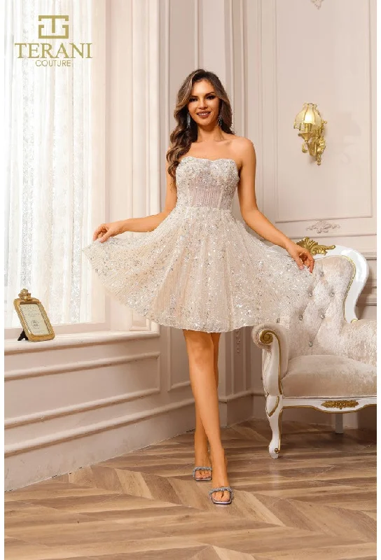 Terani Couture 251P4043 Short Homecoming Beaded Cocktail Dress