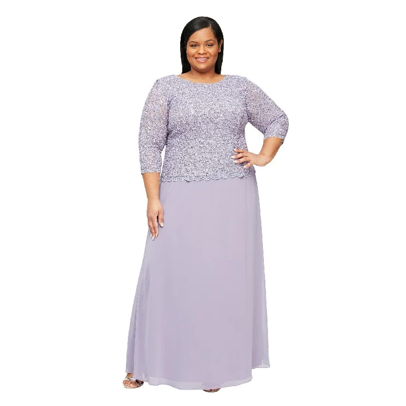 Alex Evenings AE412318 Long Plus Size Chiffon Dress Sale