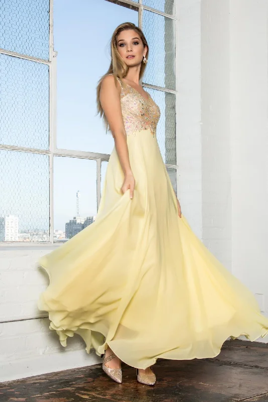 Long Formal Sleeeveless Chiffon Prom Dress