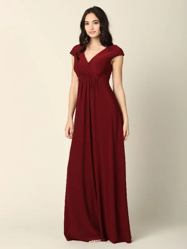 Mother of the Bride Long V Neck Formal Dress Sale