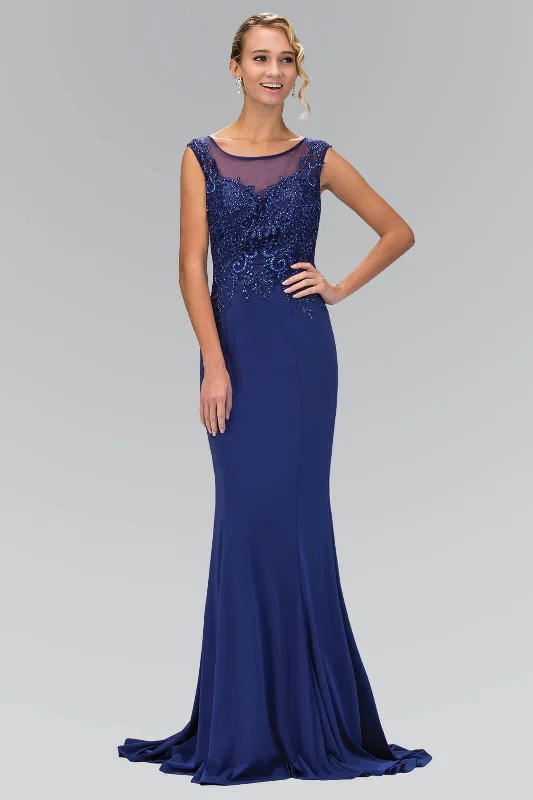 Sleeveless Rome Jersey Long Prom Dress Formal