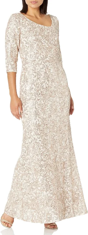 Alex Evenings 81122493 Long Fit and Flare Formal Dress