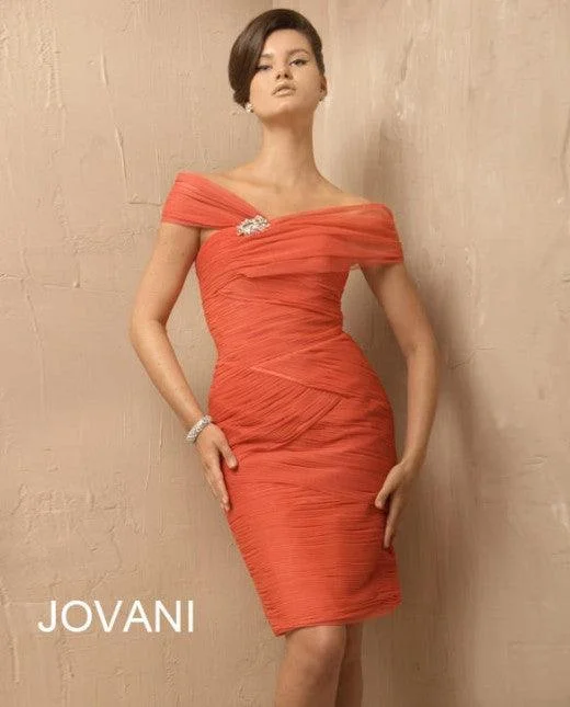 Jovani 1326 Off Shoulder Short Cocktail Dress