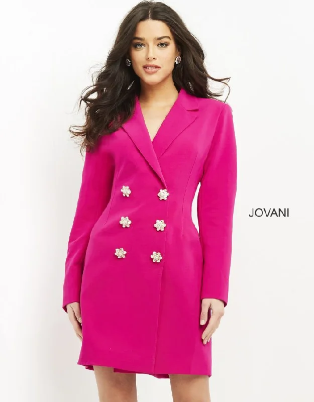 Jovani 04172 Short Beaded Blazer Cocktail Dress