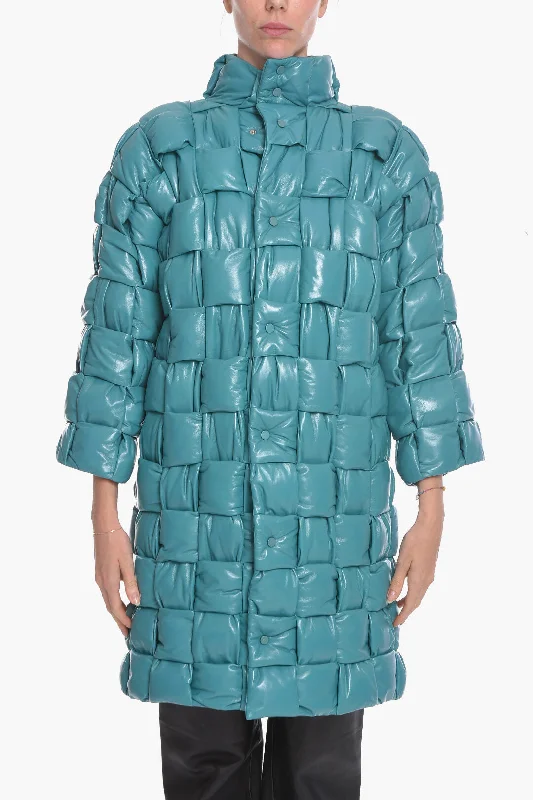 Bottega Veneta Quilted Intreccio leather Coat