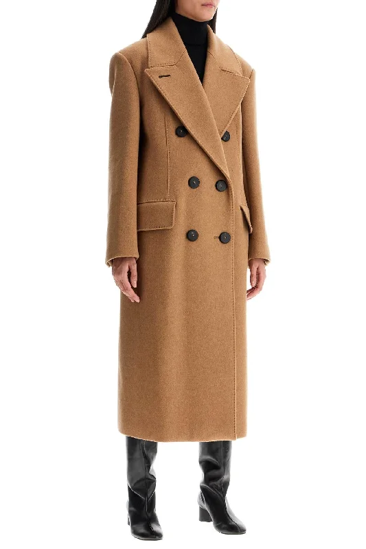 Max Mara Atelier Double-Breasted Cashmere And Camel Coat