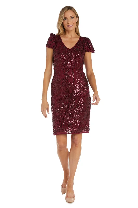 R&M Richards 2784P Short Sequin Cocktail Petite Dress