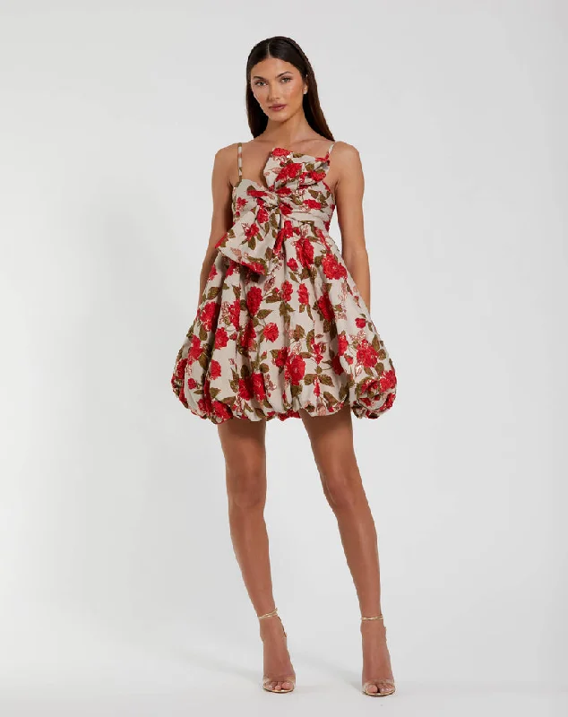 Mac Duggal 11822 Homecoming Floral Short Mini Cocktail Dress