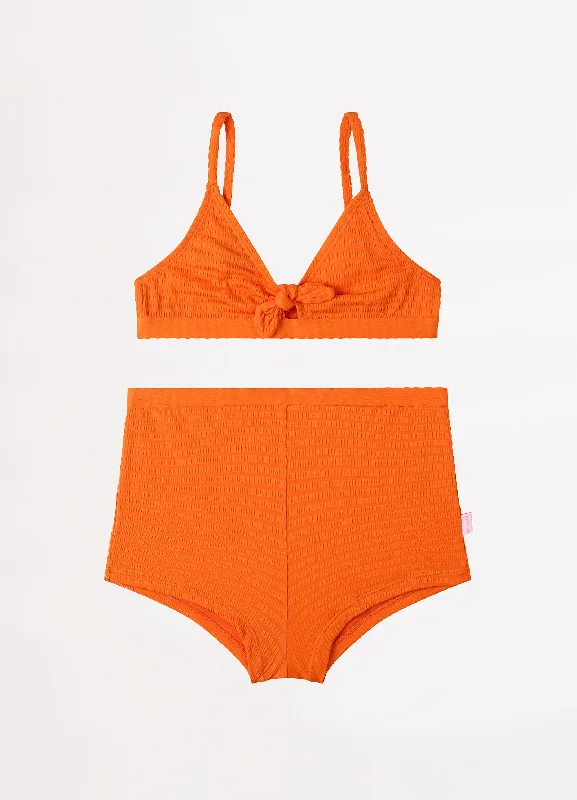 Girls Papillon Bikini Set  - Mandarin