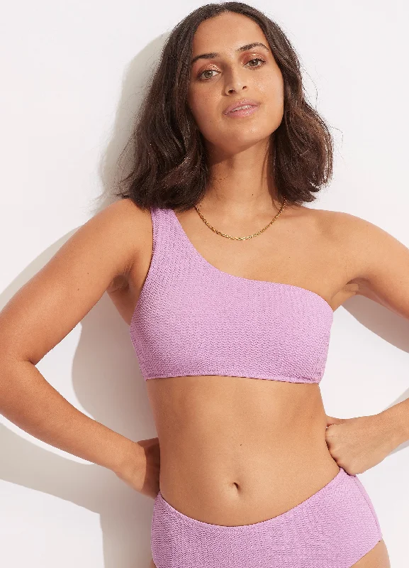 Sea Dive One Shoulder Top - Lilac