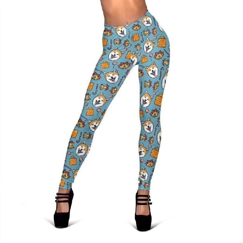 Akita Dog Pattern Print Women Leggings