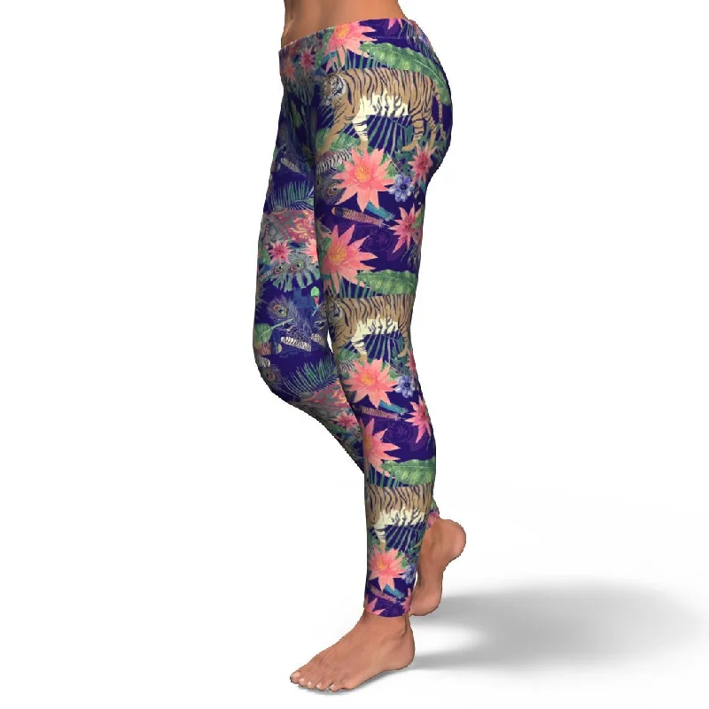 Bohemian Tiger Pattern Print Pattern Women Leggings