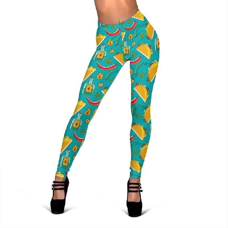 Chilli Taco Print Pattern Women Leggings