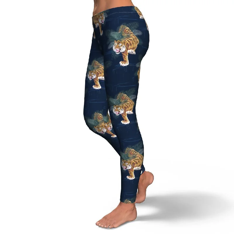 Chinese Tiger Pattern Print Pattern Women Leggings