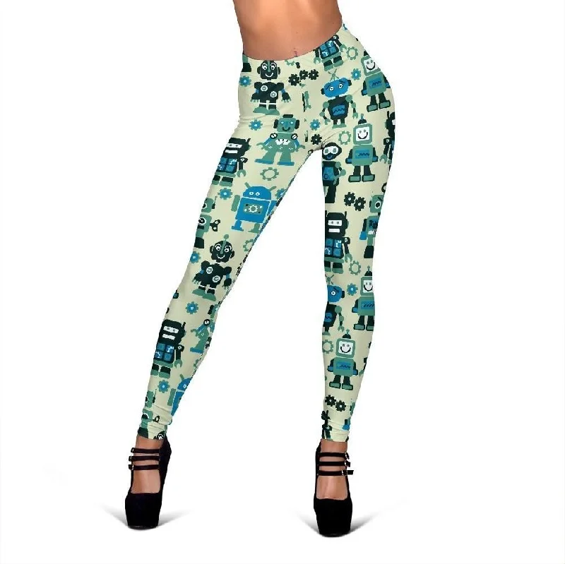 Cyborg Robot Print Pattern Women Leggings