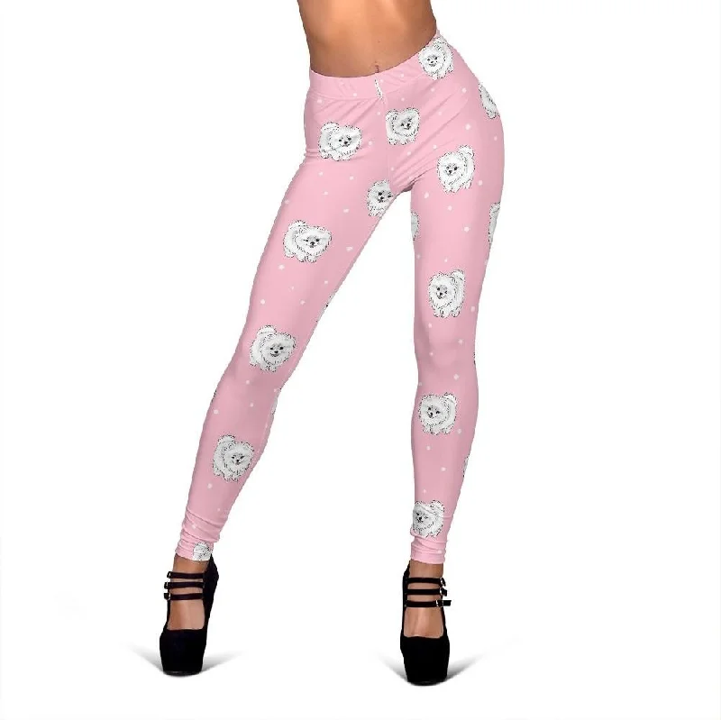 Dog Pomeranian Print Pattern Women Leggings