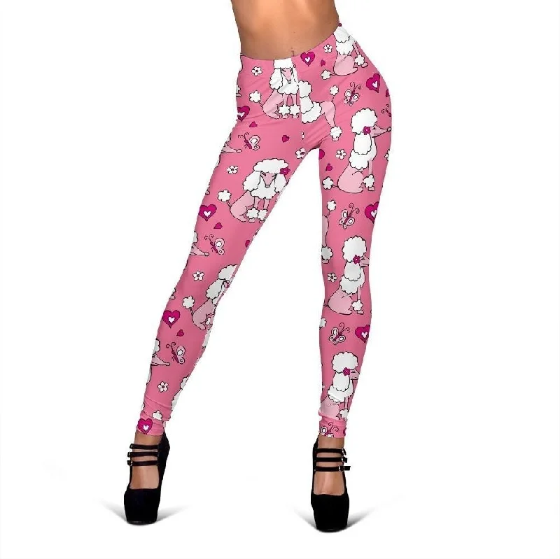 Dog Poodle Dog Poodle Pattern Print Women Leggings