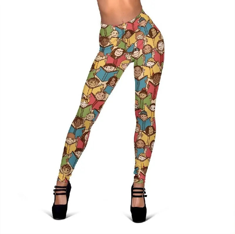 Librarian Library Book Lover Pattern Print Women Leggings