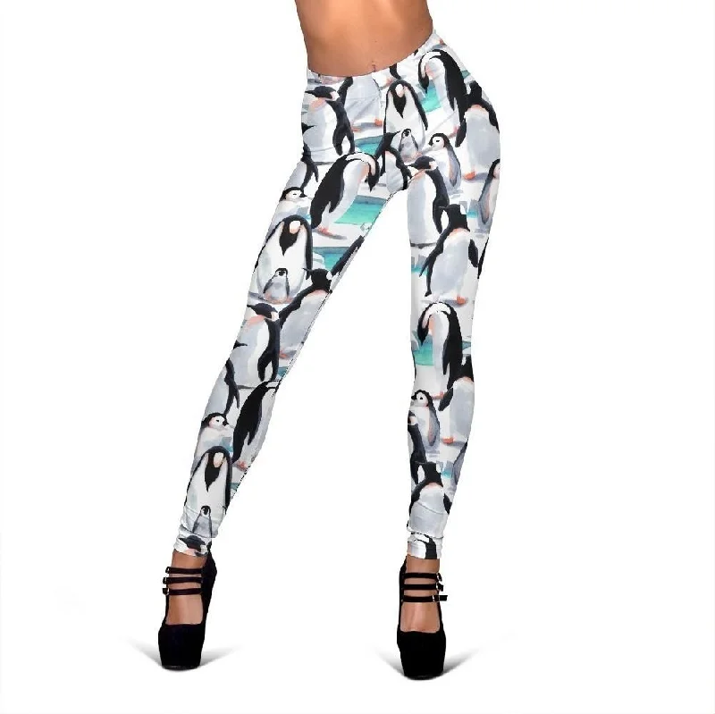 Pattern Print Penguin Print Pattern Women Leggings