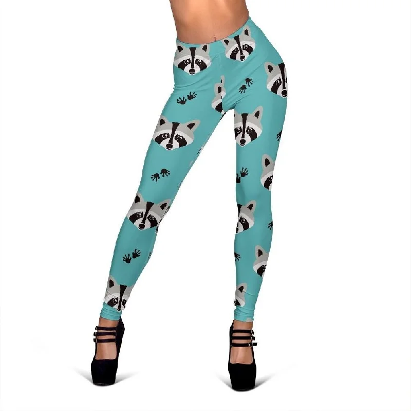 Pattern Print Raccoon Print Pattern Women Leggings