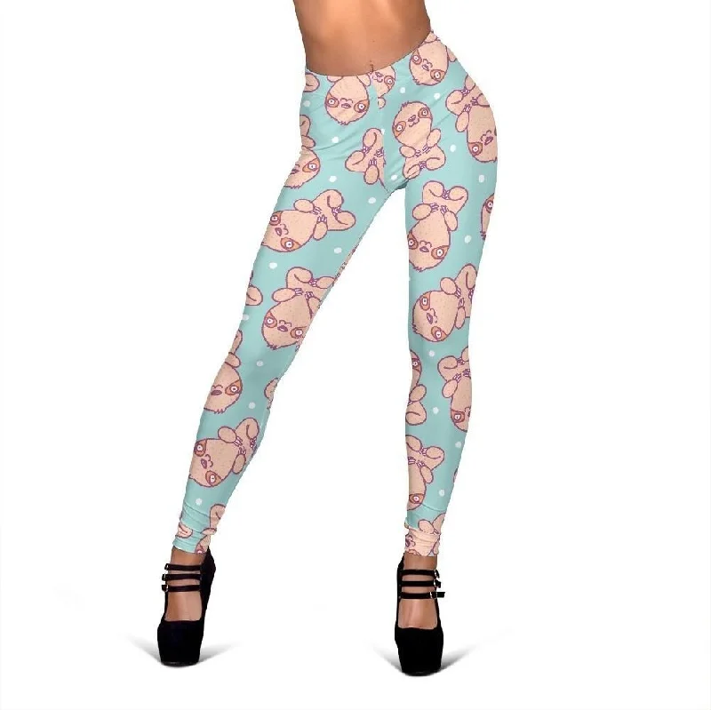 Pattern Print Sloth Print Pattern Women Leggings