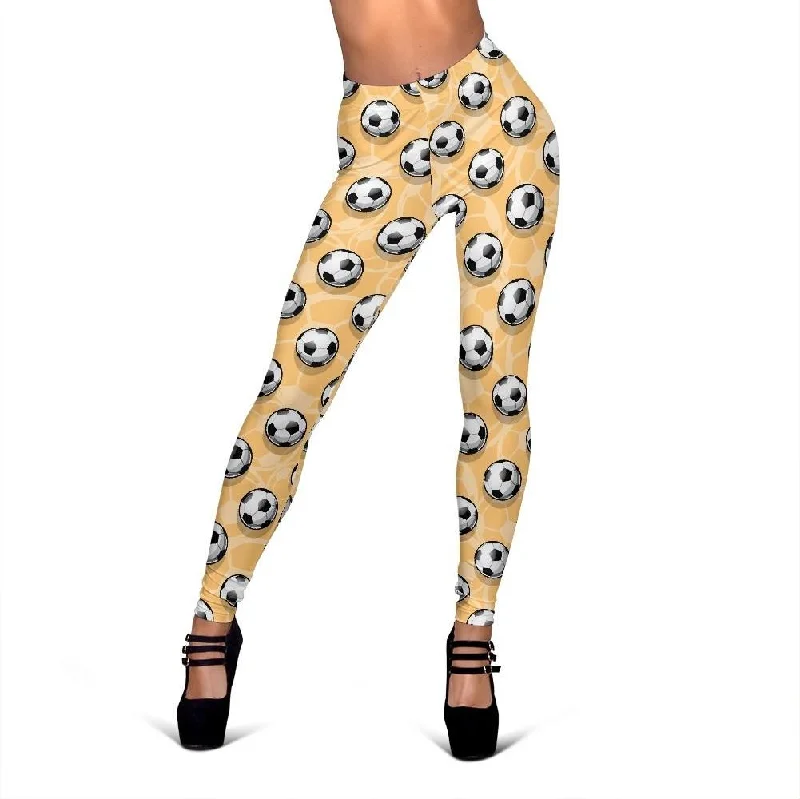 Pattern Print Soccer Print Pattern Women Leggings