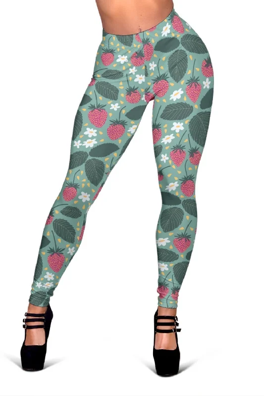 Pattern Print Strawberry Print Pattern Women Leggings