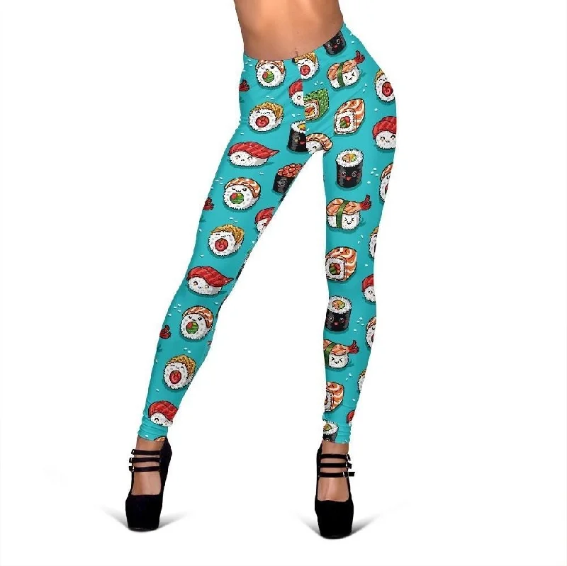 Pattern Print Sushi Print Pattern Women Leggings