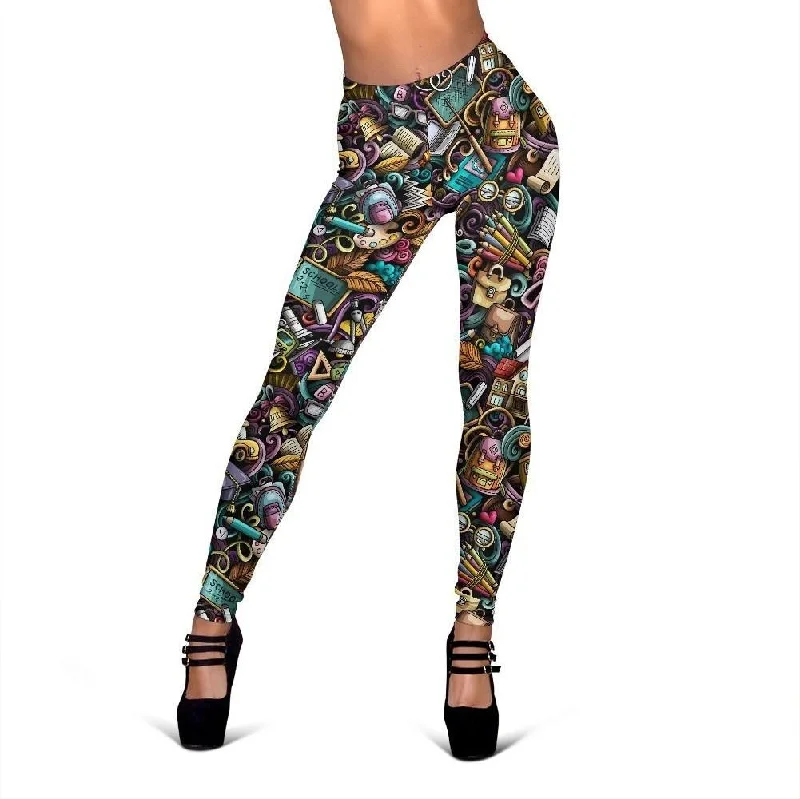 Pattern Print Teacher Print Pattern Women Leggings