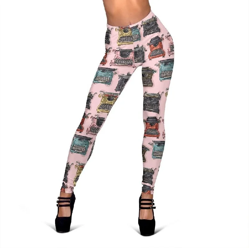 Pattern Print Typewriter Print Pattern Women Leggings