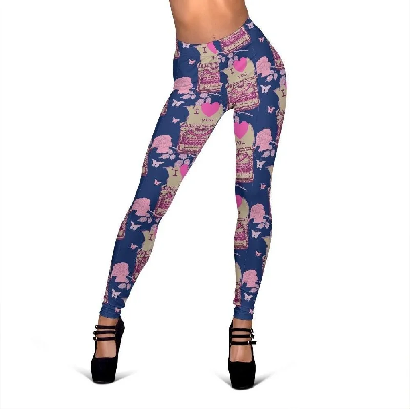 Pattern Typewriter Print Pattern Women Leggings