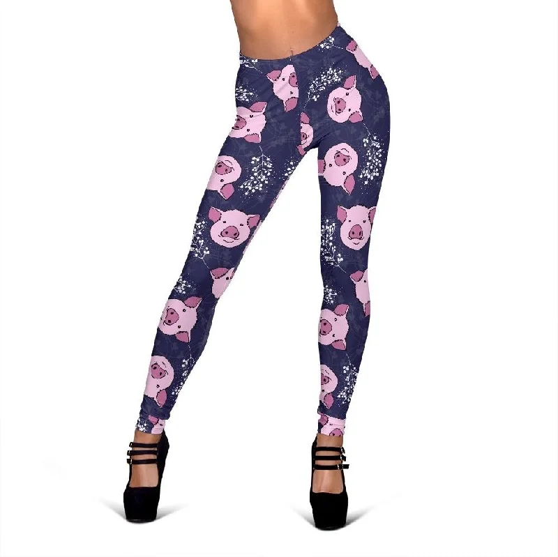 Pig Pattern Print Women Leggings