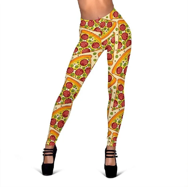 Pizza Pattern Print Women Leggings