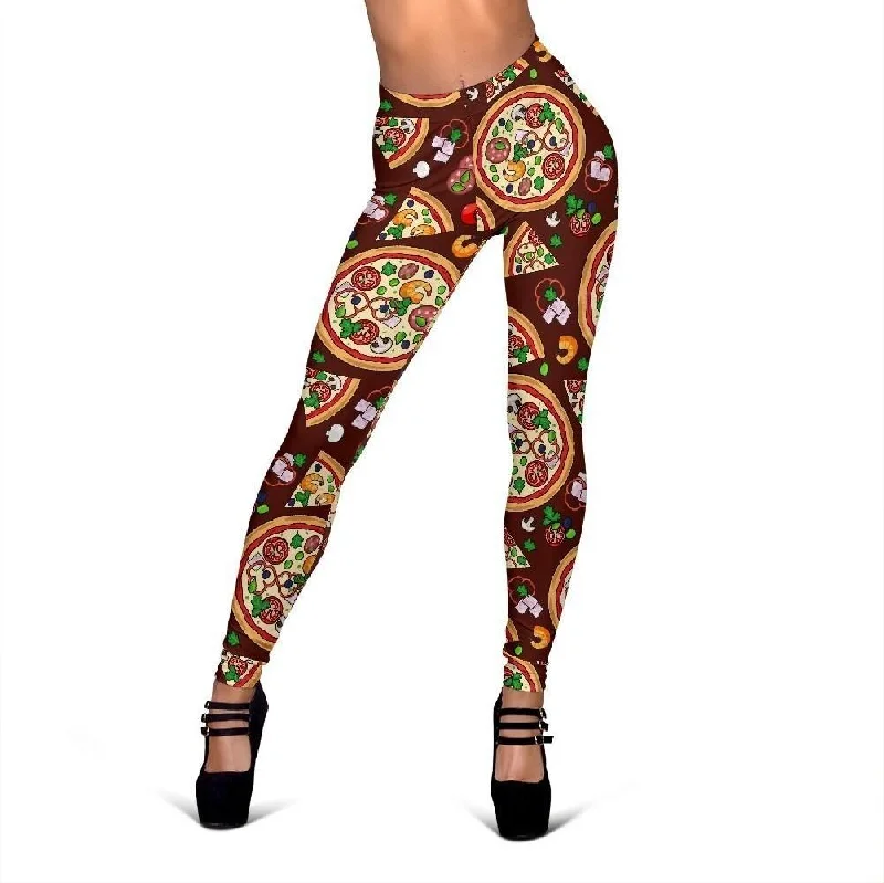 Pizza Print Pattern Women Leggings