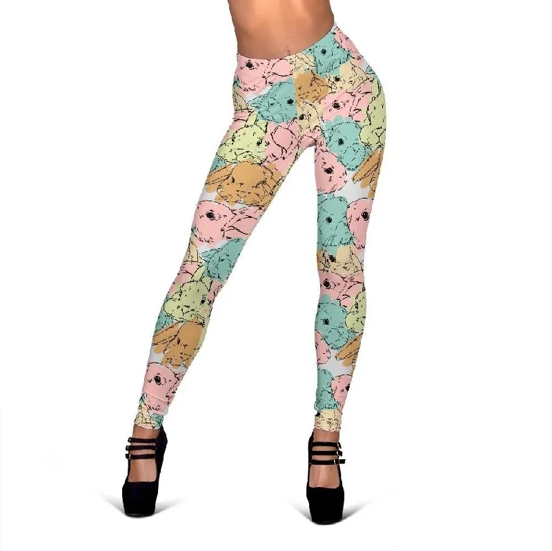 Rabbit Bunny Print Pattern Women Leggings