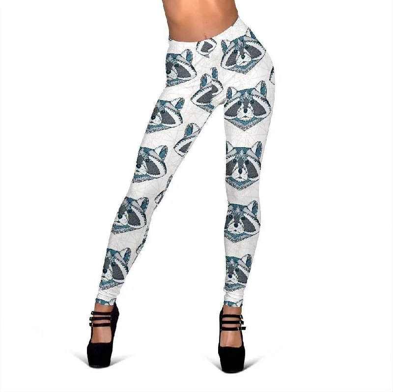 Raccoon Print Pattern Women Leggings