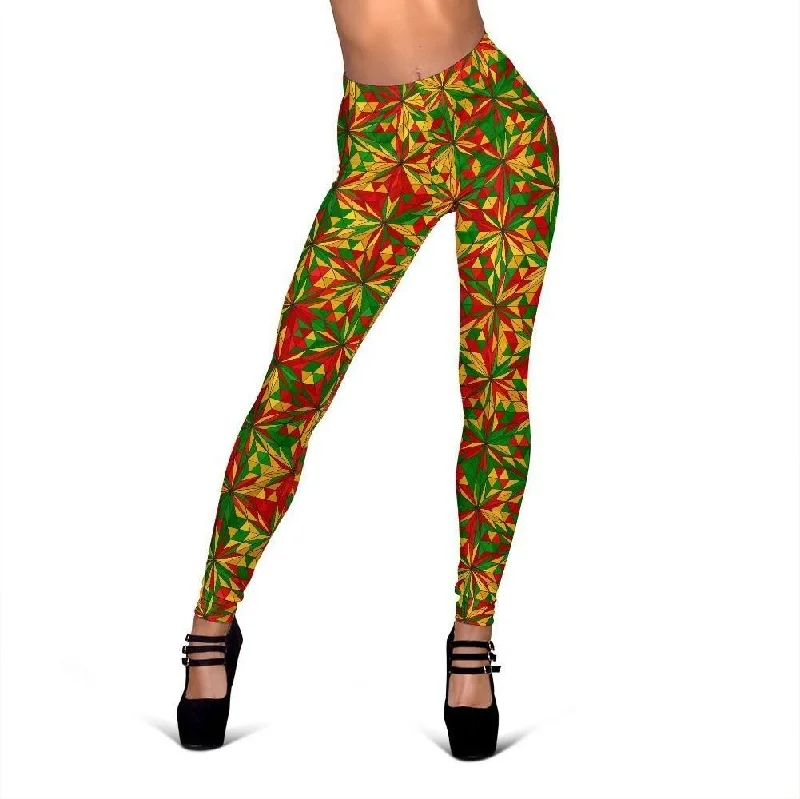 Rasta Reggae Print Pattern Women Leggings