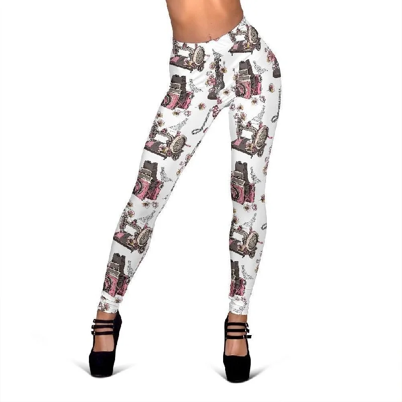 Sewing Machine Print Pattern Women Leggings