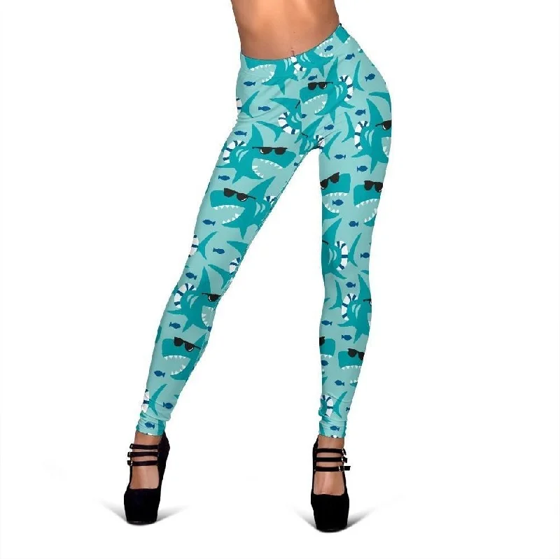 Shark Print Pattern Women Leggings