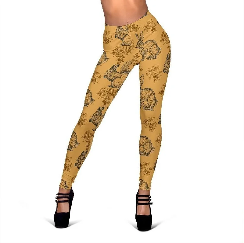 Squirrel Rabbit Print Pattern Women Leggings